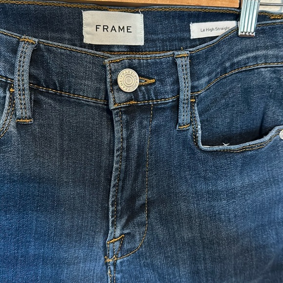 FRAME Le High Straight Raw Hem Jean - Picture 4 of 4